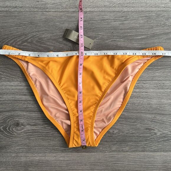 J.CREW Full Coverage Bikini Bottom XL Orange Scrunchie Strap Swimwear NWT - Picture 6 of 6